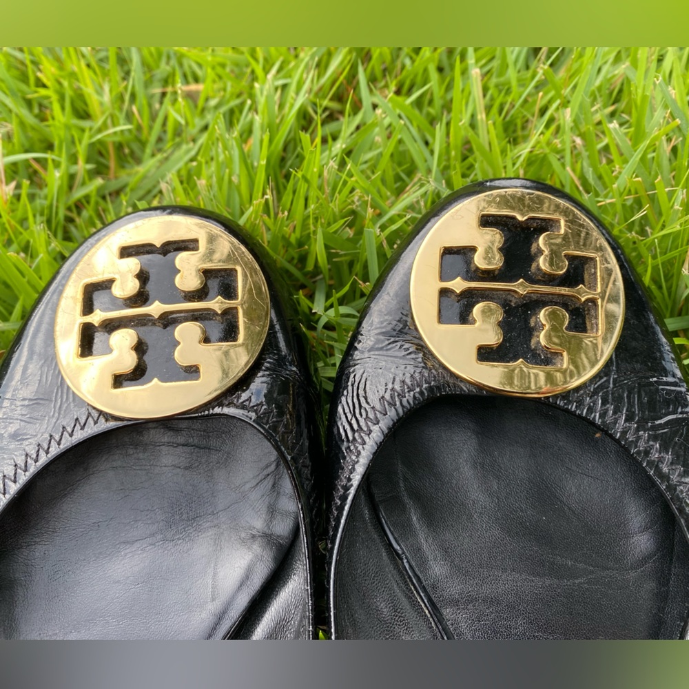 Tory Burch, black patent leather, flats - Picture 7 of 16